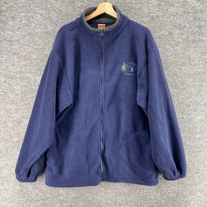 New Tipsy Jacket Men XL Blue Full Zip Fleece High Neck Long Sleeve Alaska